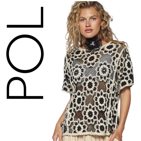 Tops - 298:  POL NEW CROCHET TOP